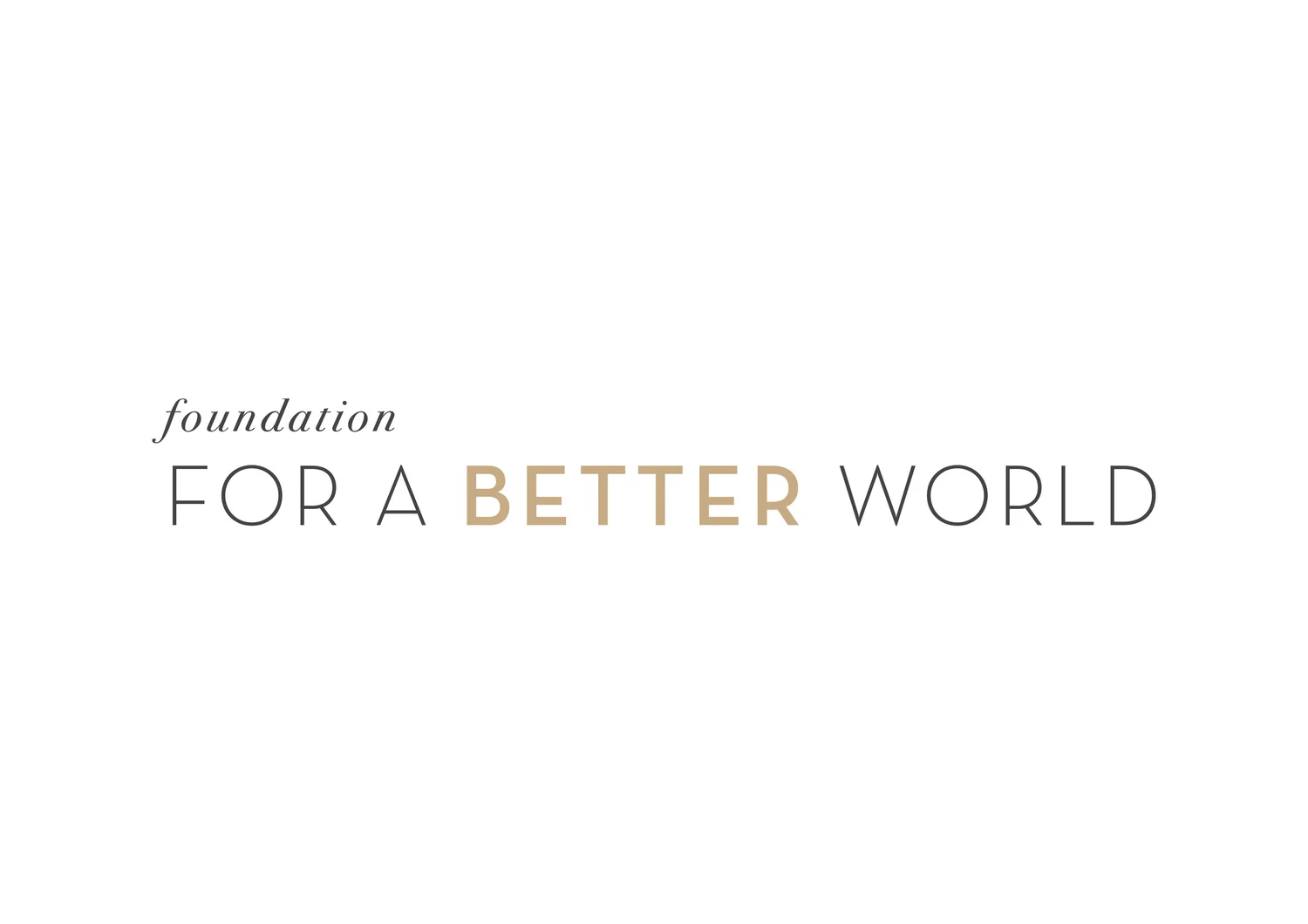 The Foundation for a Better World logo